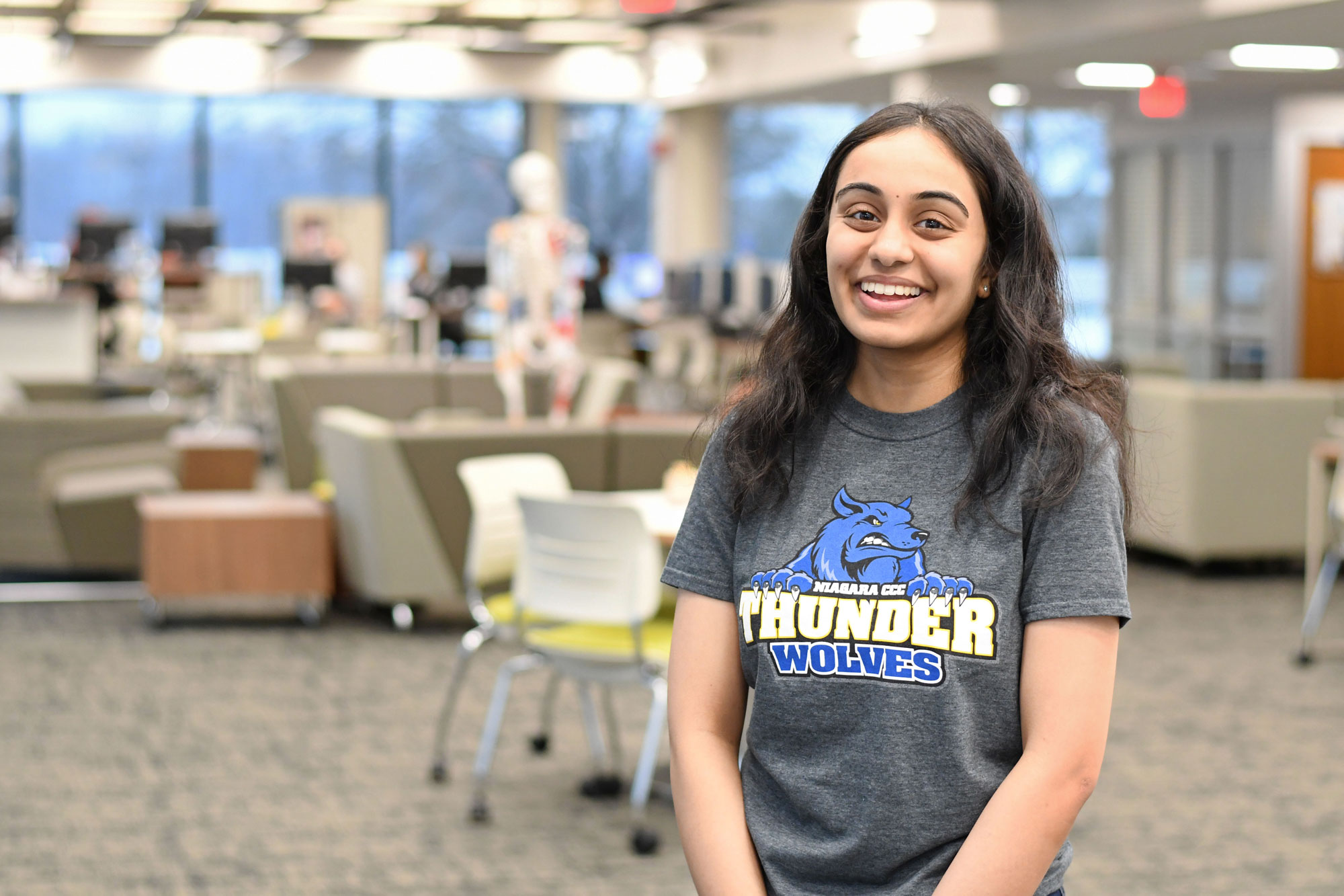 Student in Learning Commons