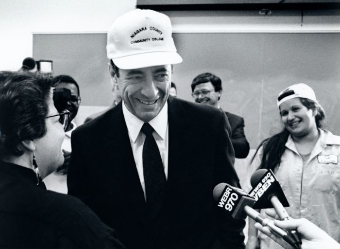 New York State Governor Mario Cuomo visiting NCCC, 1993