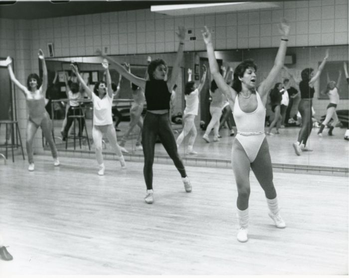 Aerobics class, 1987