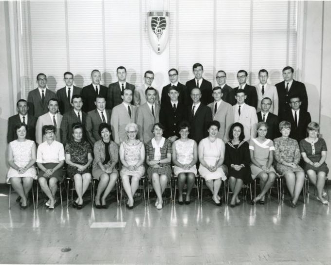 Group portrait of NCCC Faculty, 1967