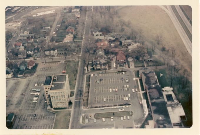 Aerial view of Niagara Falls campus