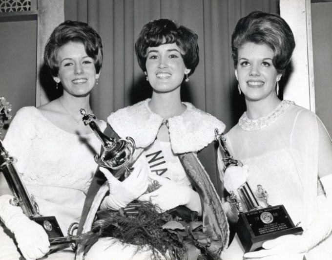 NCCC Nursing student Darcy Williamson winning the Miss Niagara pageant, 1968