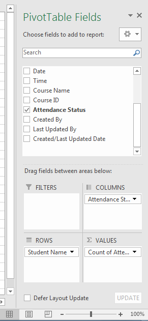 Starfish - Pivot Table