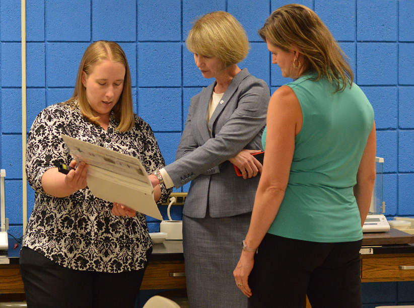 Dr. Lindsay Rose speaking with the Chancellor