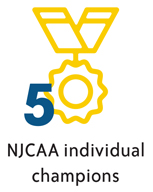 5 NJCAA individual champions