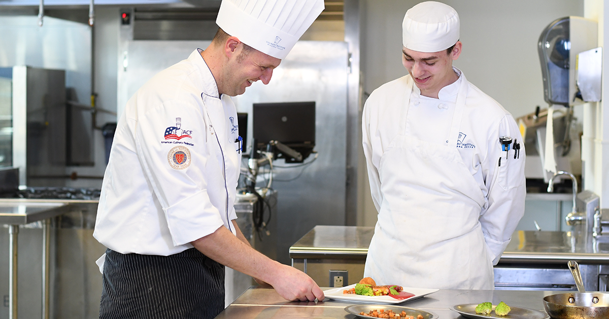 Chef Steiner with student