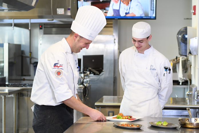 Chef Steiner with student