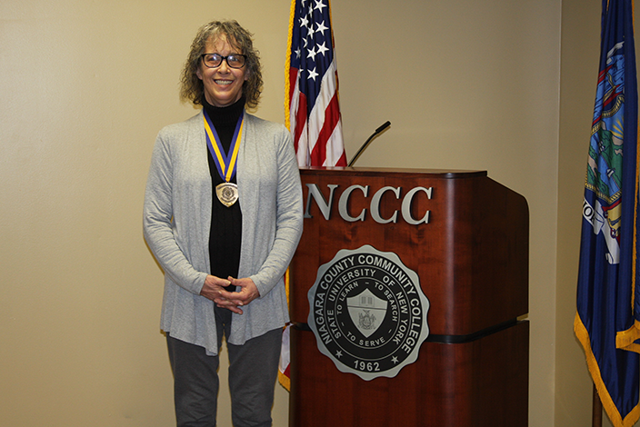Maureen Winters with SUNY Chancellor’s Award