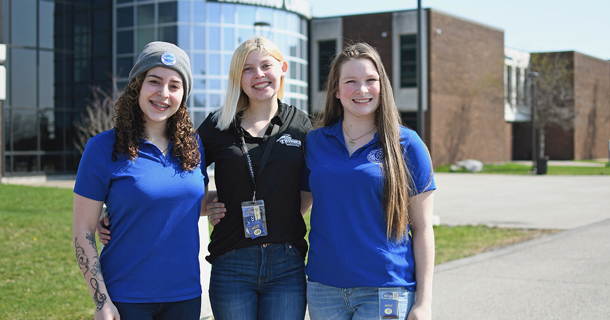 Arianna Morales, Allyson Knuutila-Clark, and Miranda Fiore, 2021 SUNY Chancellor’s Award Winners.