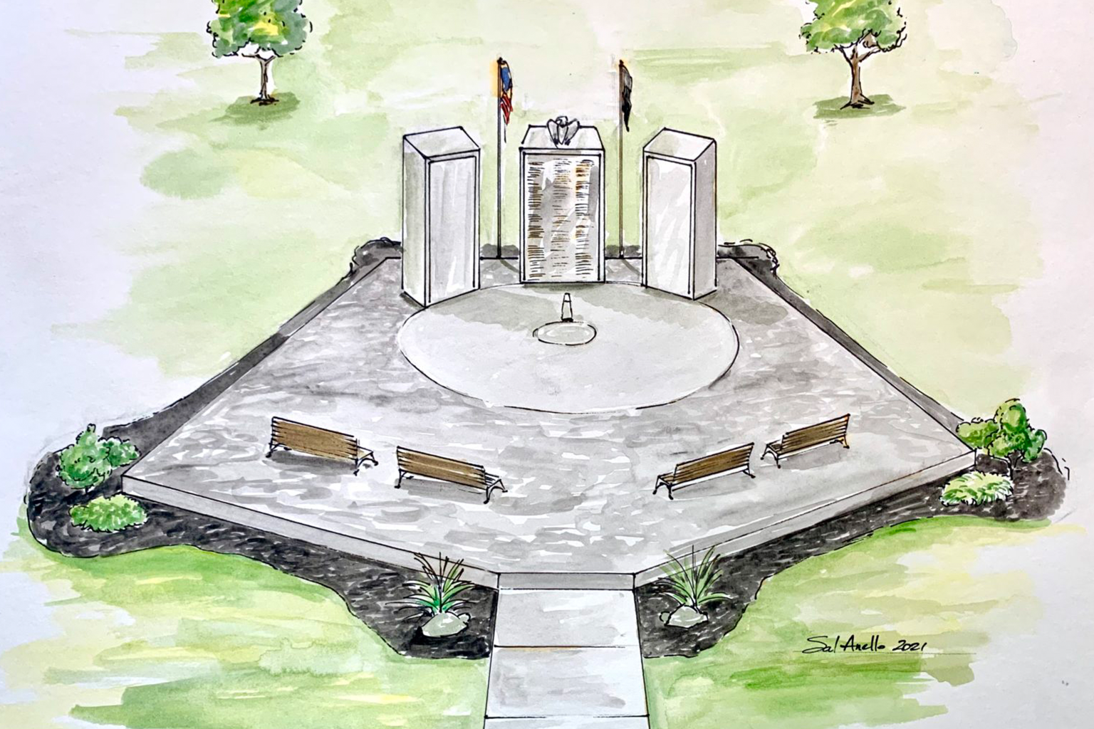 Veterans Memorial Park rendering