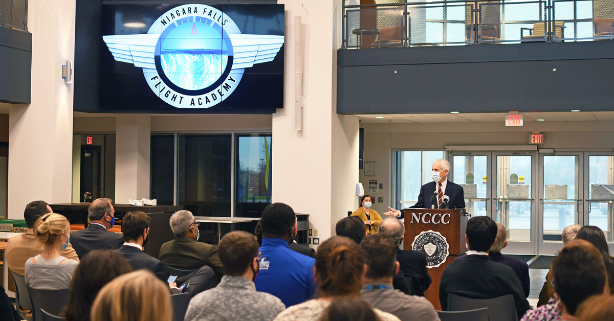 Niagara Falls Flight Academy press conference
