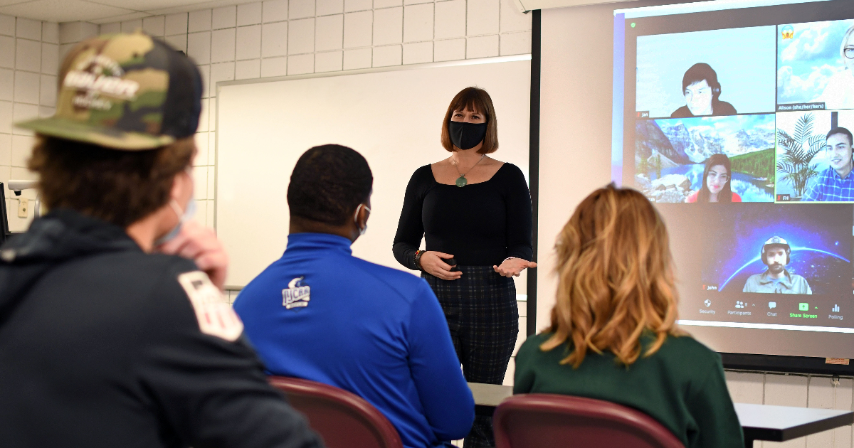 Assistant Professor Bridget Beilein teaches both in-person and online courses at NCCC