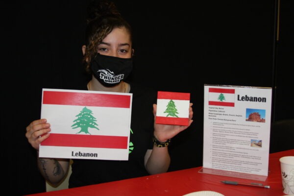 Students celebrate Arab American Heritage month with Student Life in April 2021.