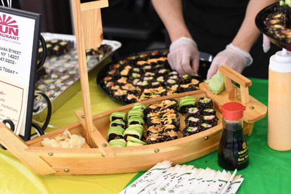 A delicious sushi boat from Sun Restaurant at NCCC’s International Food Festival.