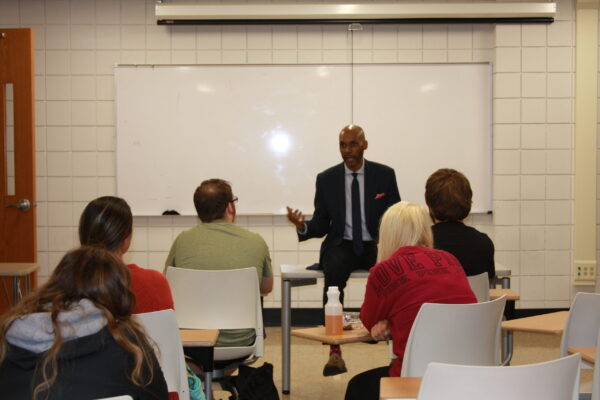 CNN political commentator and New York Times best-selling author, Keith Boykin, was a guest presenter in Michele Hamilton’s class. He led an intimate workshop about active listening in September 2019.