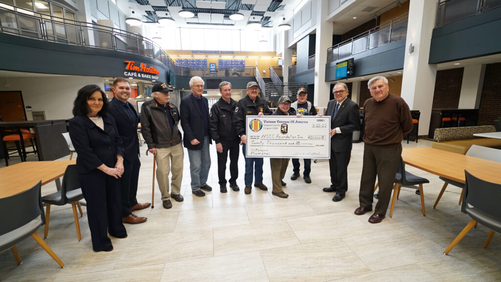 Vetereans presenting check toNCCC