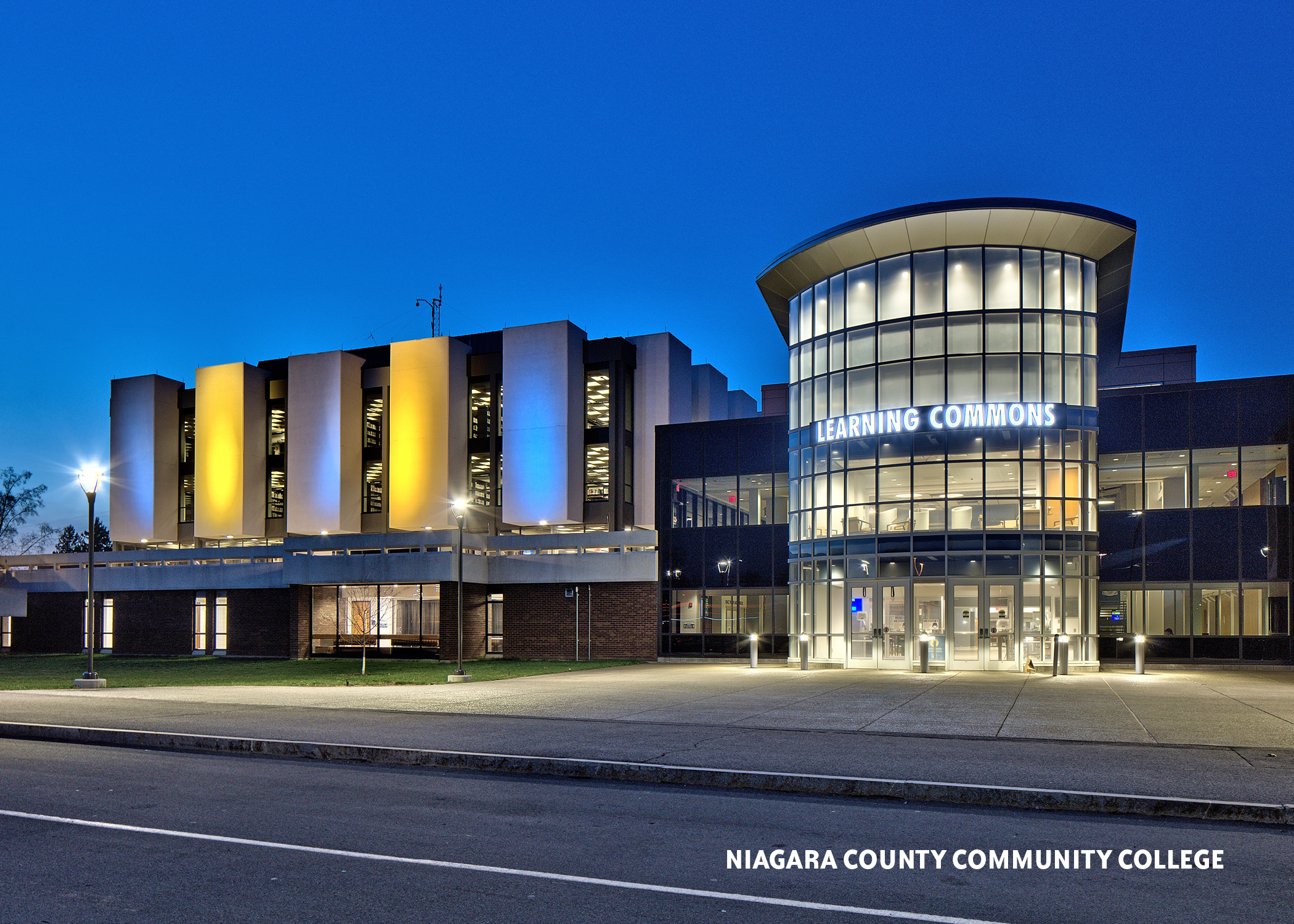 NCCC at Night, Learning Commons